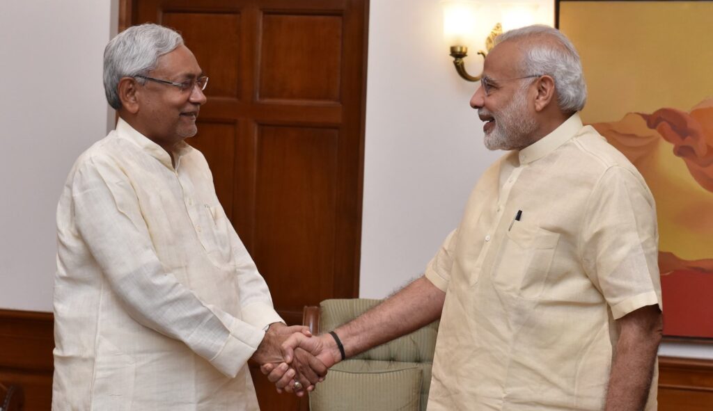 CM Nitish Kumar with PM Narendra Modi